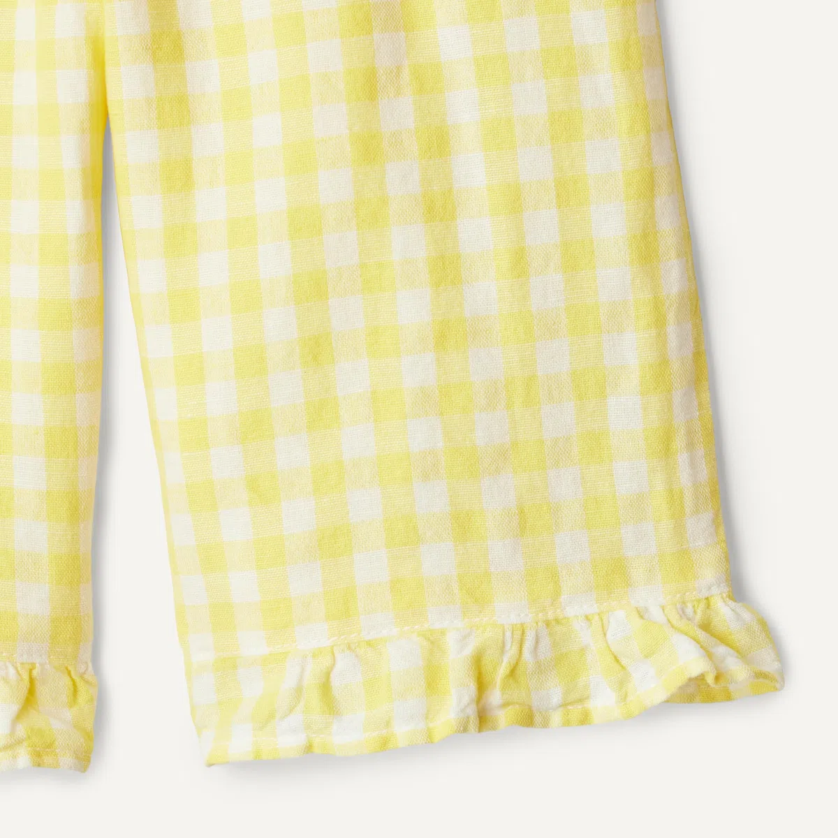Amazon Essentials x Sofia Grainge Pantalon à Enfiler à Jambes Larges en Coton et Lin, à Volants Mixte Bébé