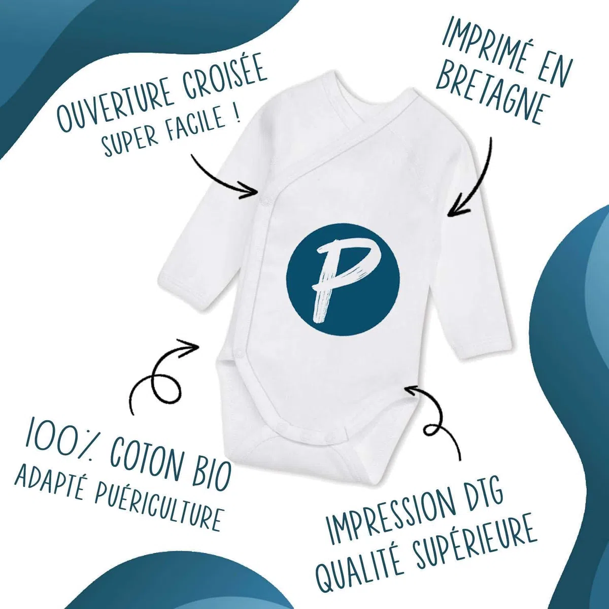 Planetee Body manches longues Papy Parfait éléphant | Cadeau Bébé Naissance Nourrisson Baby Shower