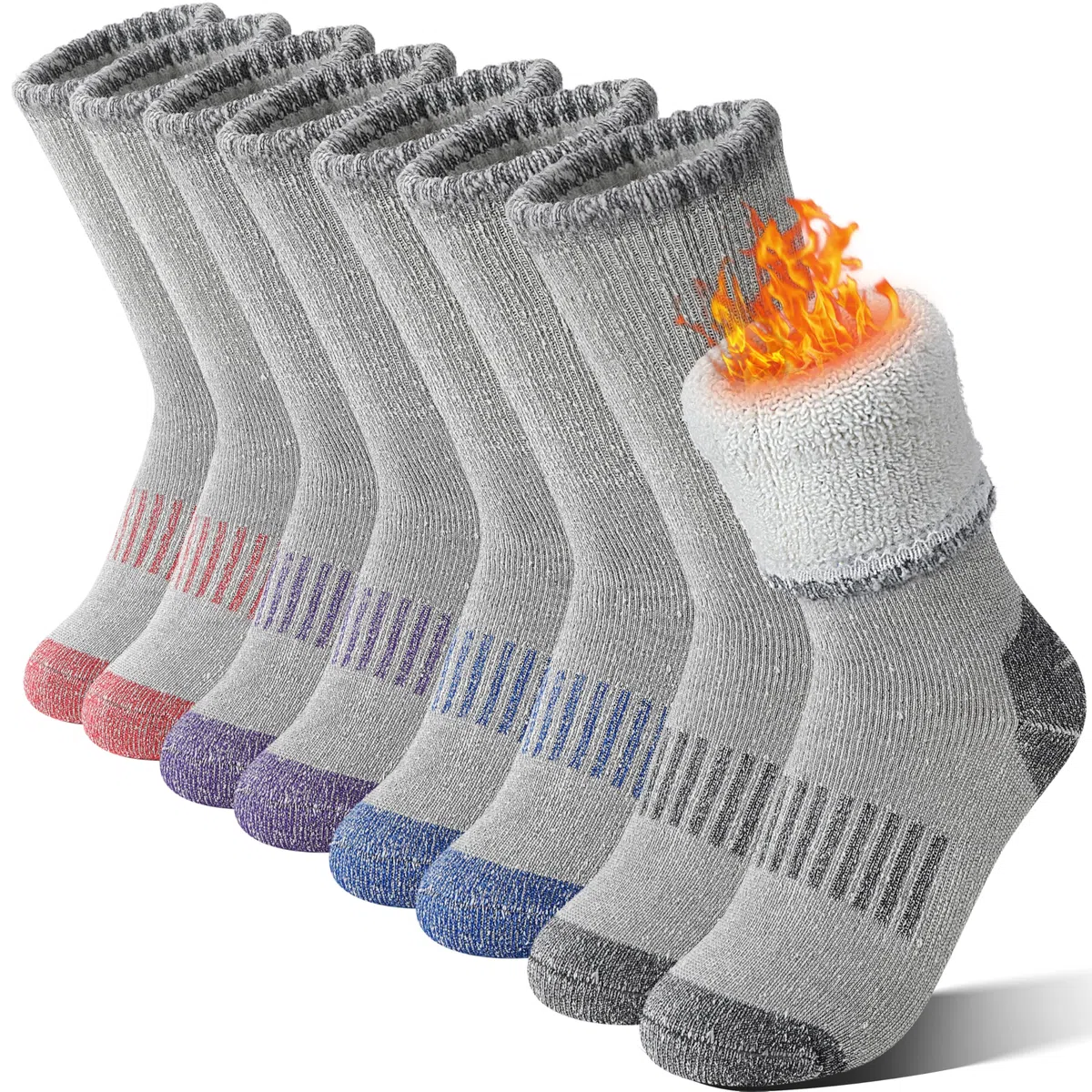 Enfants garçons filles mérinos chaussettes randonnée chaussettes LAINE CHAUSSETTES chaudes chaussettes hiver chaussettes chaudes épaisses 4 paires