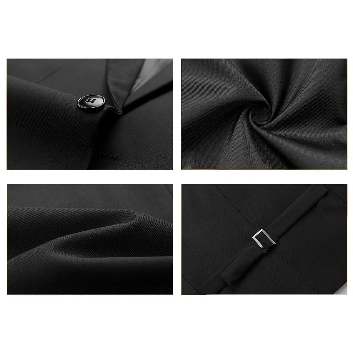 KUDORO Costume Homme 3 pièces Slim Fit Smoking à Un Bouton Men Suits 3 Piece pour Mariage Business Fête Confort Elégant Blazer Veste et Pantalon Gilet