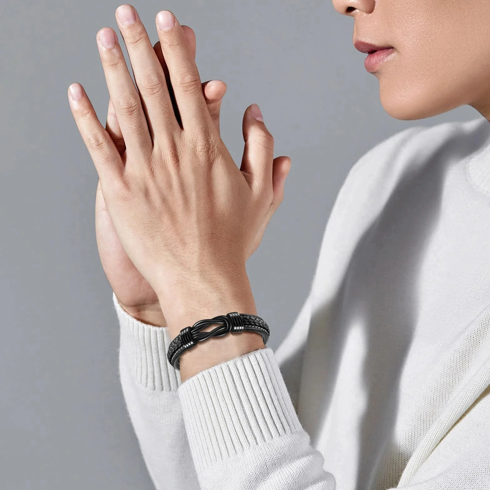 YELUWA Cadeau Fils de Maman, Bracelet avec Gravure Fils de Parents Maman Papa, Cadeaux pour Garçons Adolescents, 17e 18e 21e 16e Anniversaire Garçon, Bracelet Cuir pour Homme