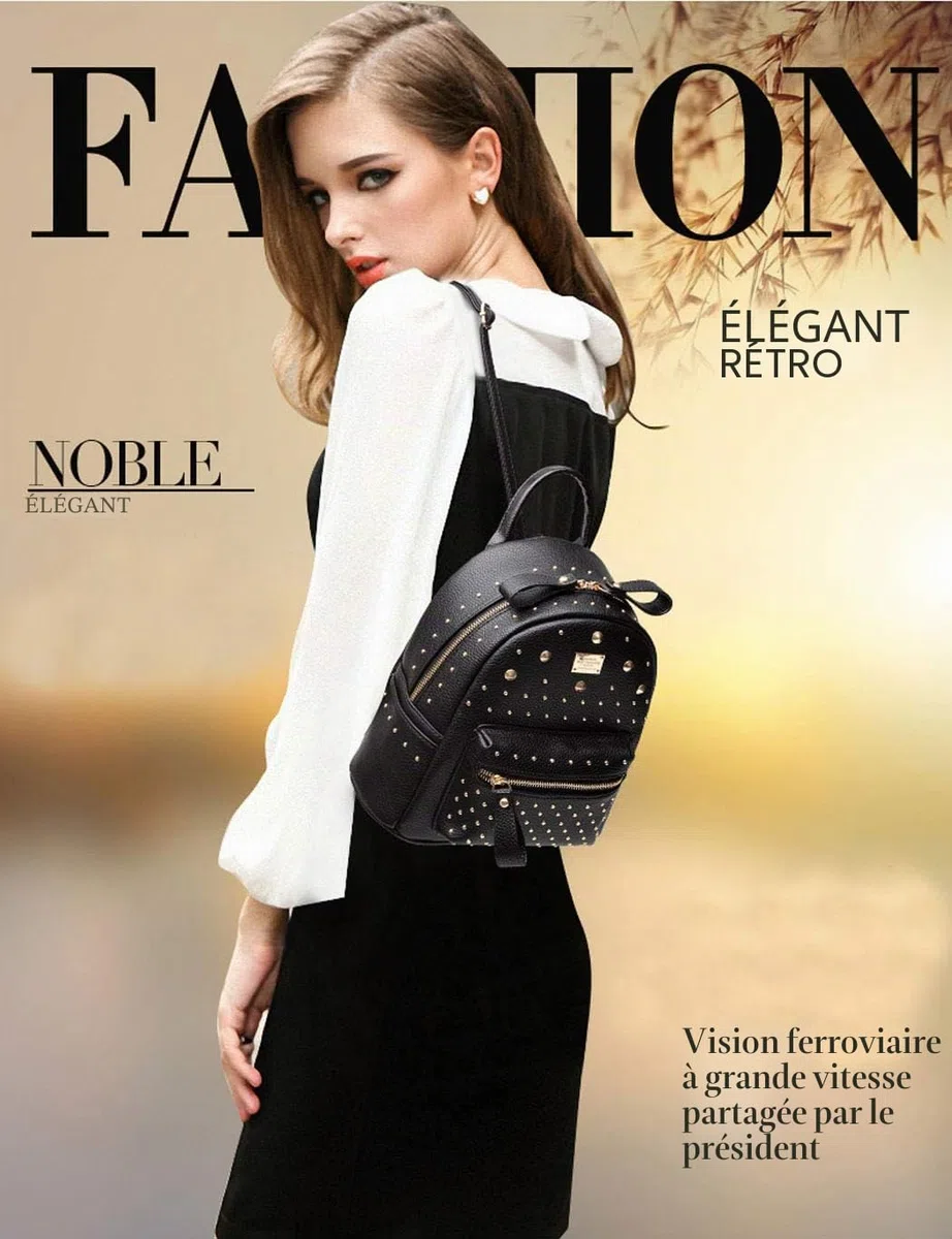 DEERWORD Femme Sac a Dos Sacs à Main Portés Bandouliere Feminin Ados Original PU Cuir 5255 1pc Ensemble