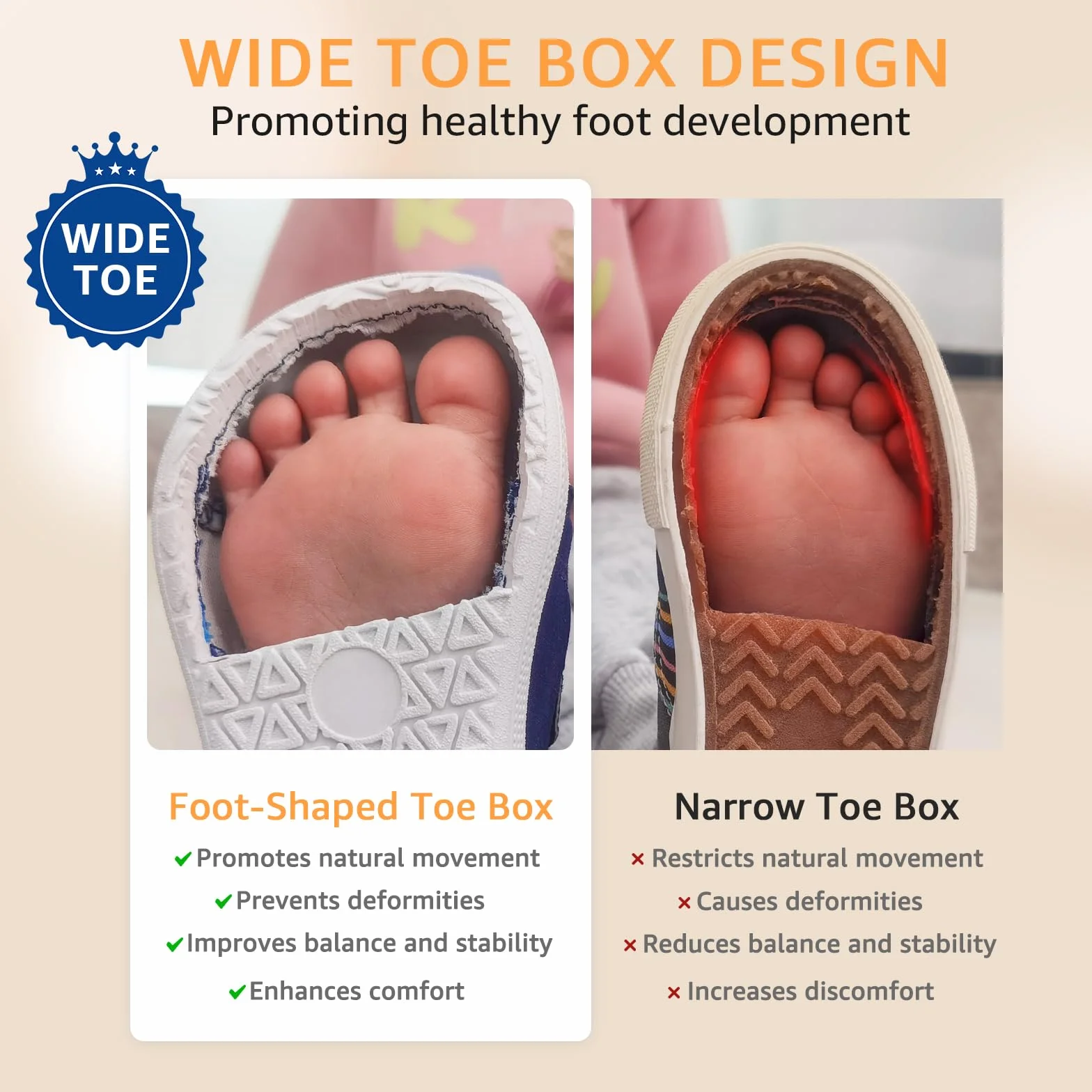 STQ KIDS Chaussures Pieds Nus Minimalistes Basket Enfants Garçons Filles Semelle Souple Boucle Magique Bout Large Respirantes Légères pour Marche Course