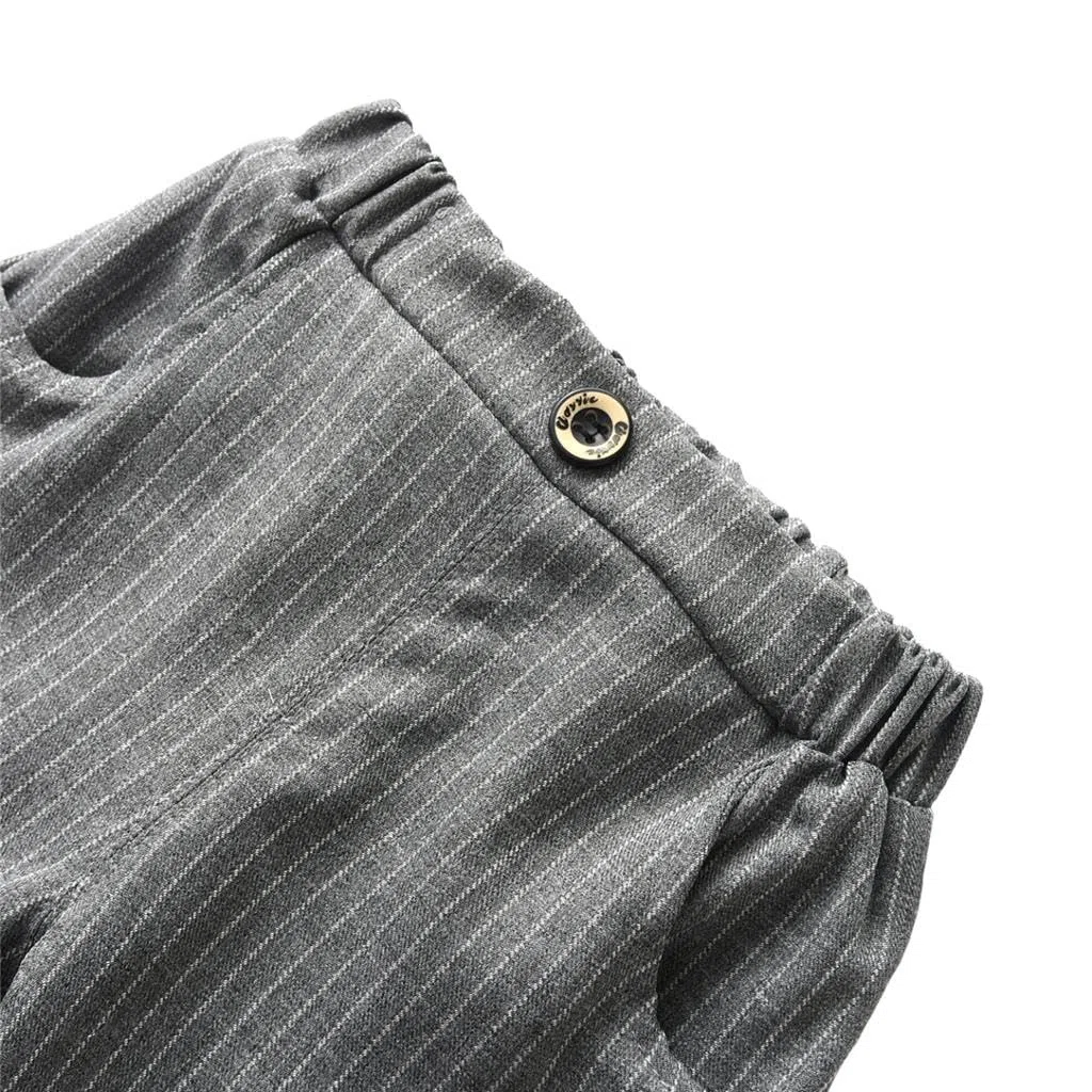 Lito Angels Costume Bebe Enfant Garcon Mariage Vetements de Ceremonie Formelle Ete avec Gilet et Noeud Papillon, Noir Gris