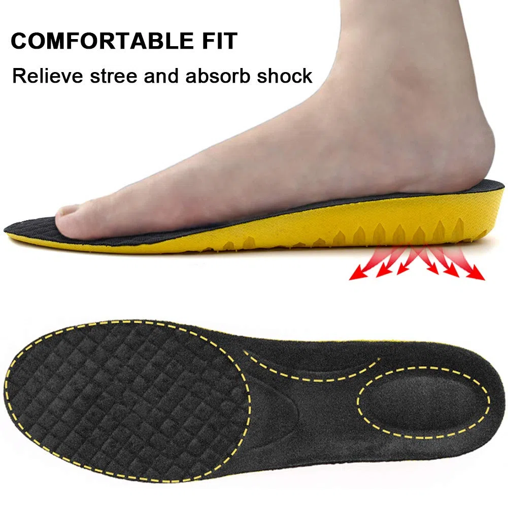Ailaka Hauteur Augmentation Semelles élastiques absorbant les chocs pour chaussures de sport, semelle grandissante de rechange alvéolaires souples respirantes pour hommes femmes