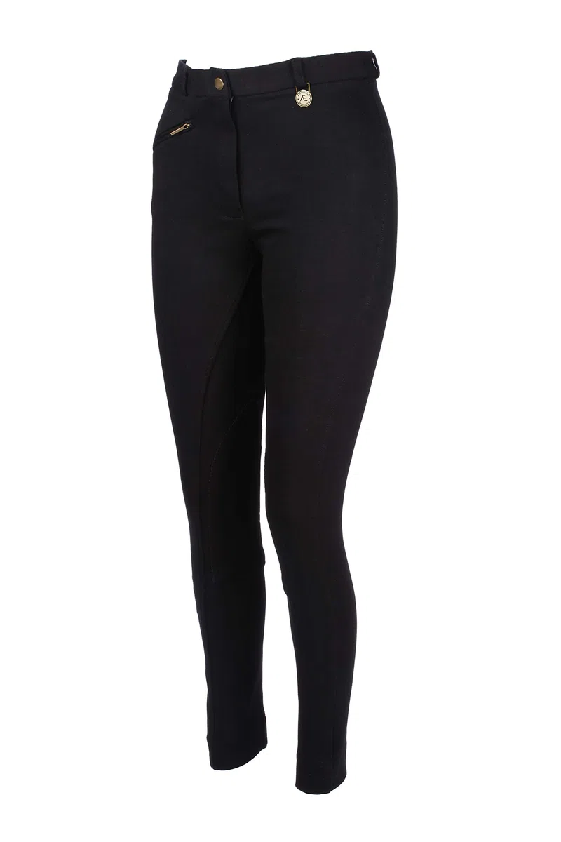 Discount Pet Accessories Pantalon de Cavalier Jodhpurs Enfants garçon/Filles Souple élastique Equine en Noire