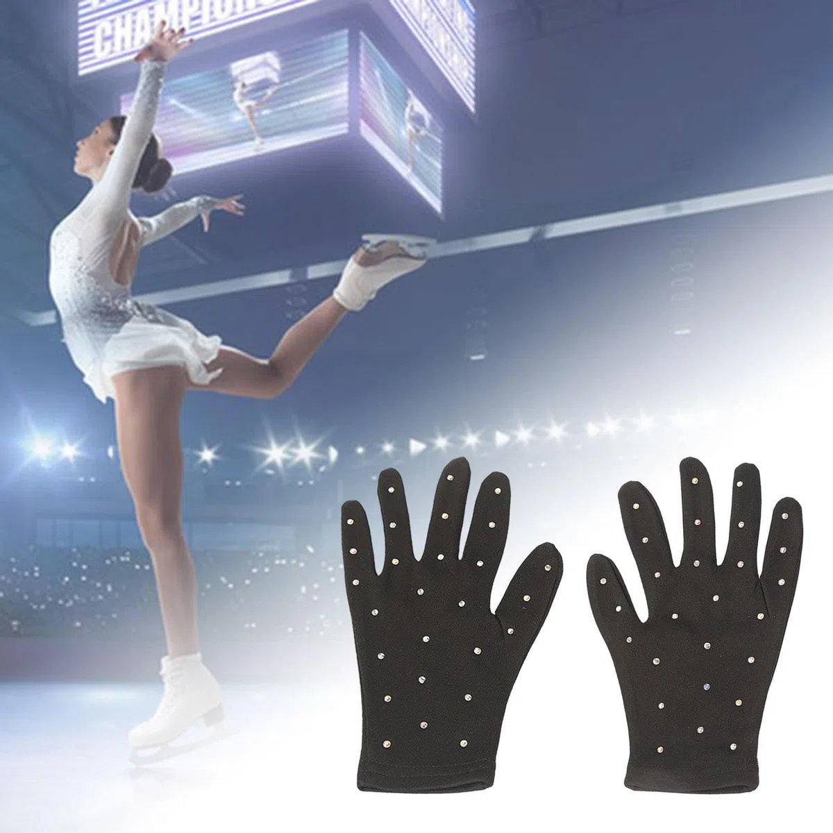 Harilla Gants pour Patinage Artistique en compétition avec Strass