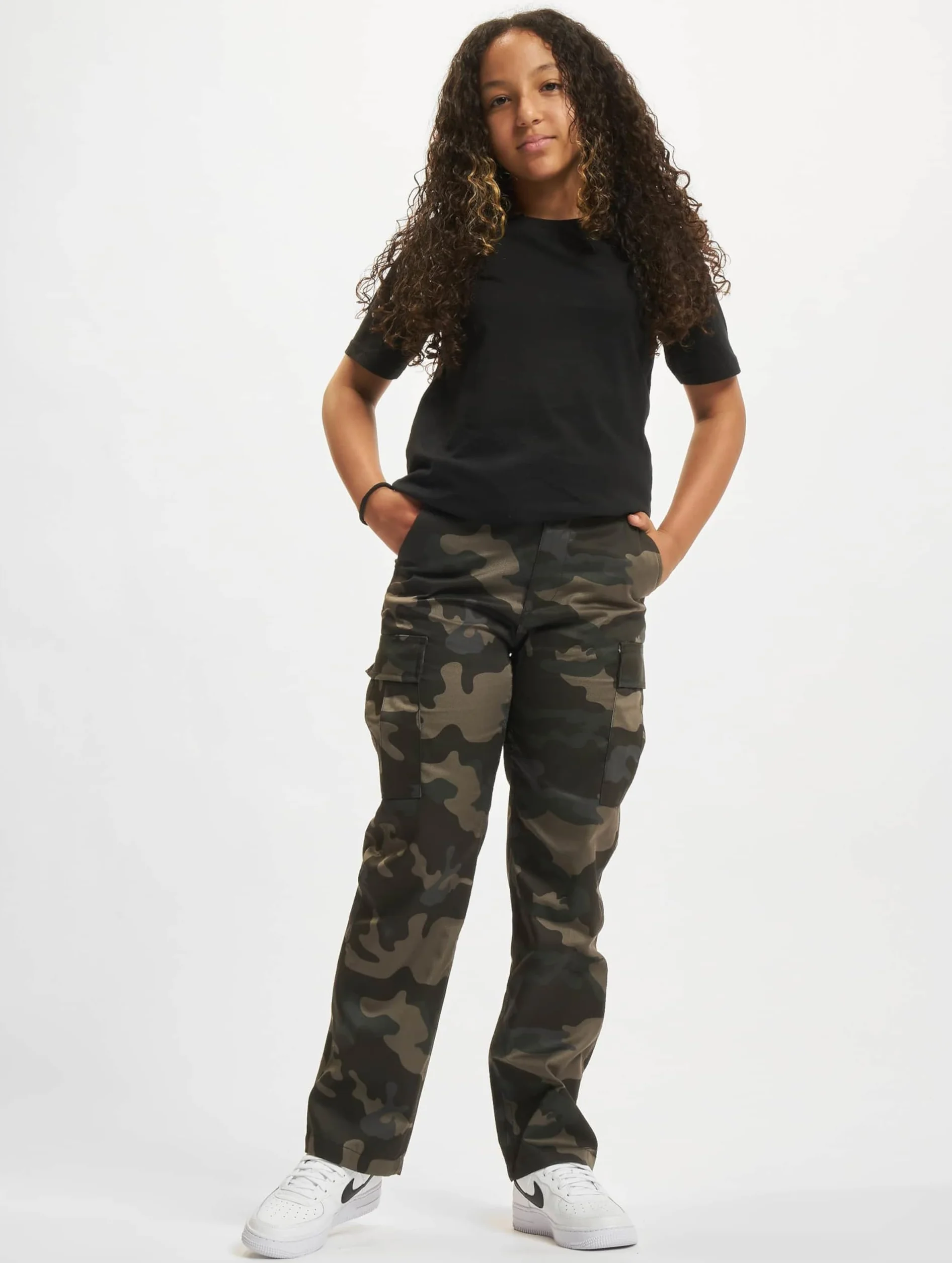 Brandit Pantalon Ranger Enfant Homme Cargo Noir