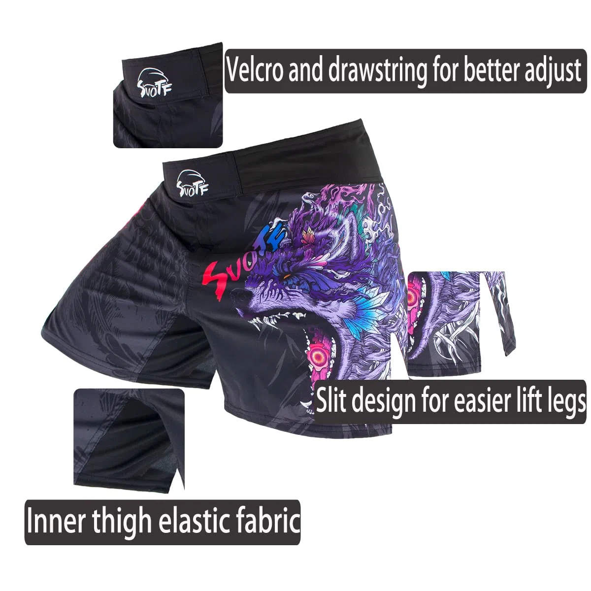 Short MMA pour homme Short de combat pour homme Short de boxe BJJ pour homme Grappling