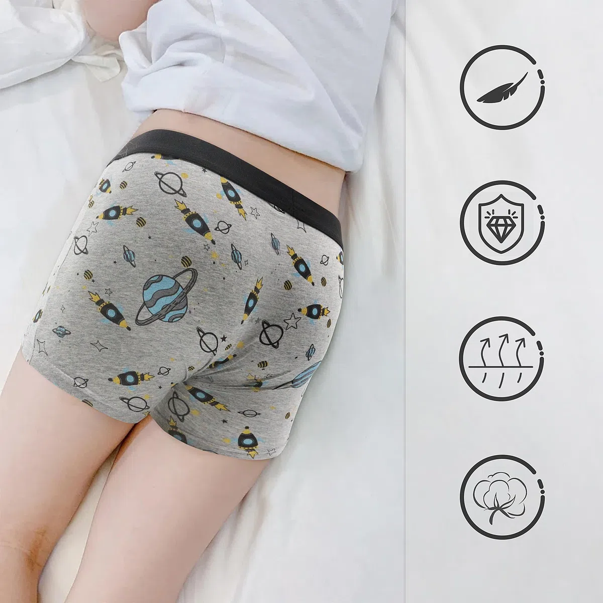 (Lot de 12 Boxer Enfant - Boxers Confortables pour Enfants - sous-Vêtements pour Garçons Riches en Coton 6-18 Ans