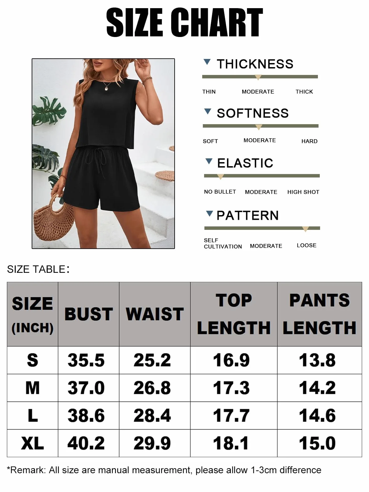 SurvêTement de Sport DéContracté Pour Femmes Ensemble DéContracté de Shorts Sans Manches Pour Femmes Chic et Elegant Haut Sans Manches et Short à Taille Haute Avec Poches