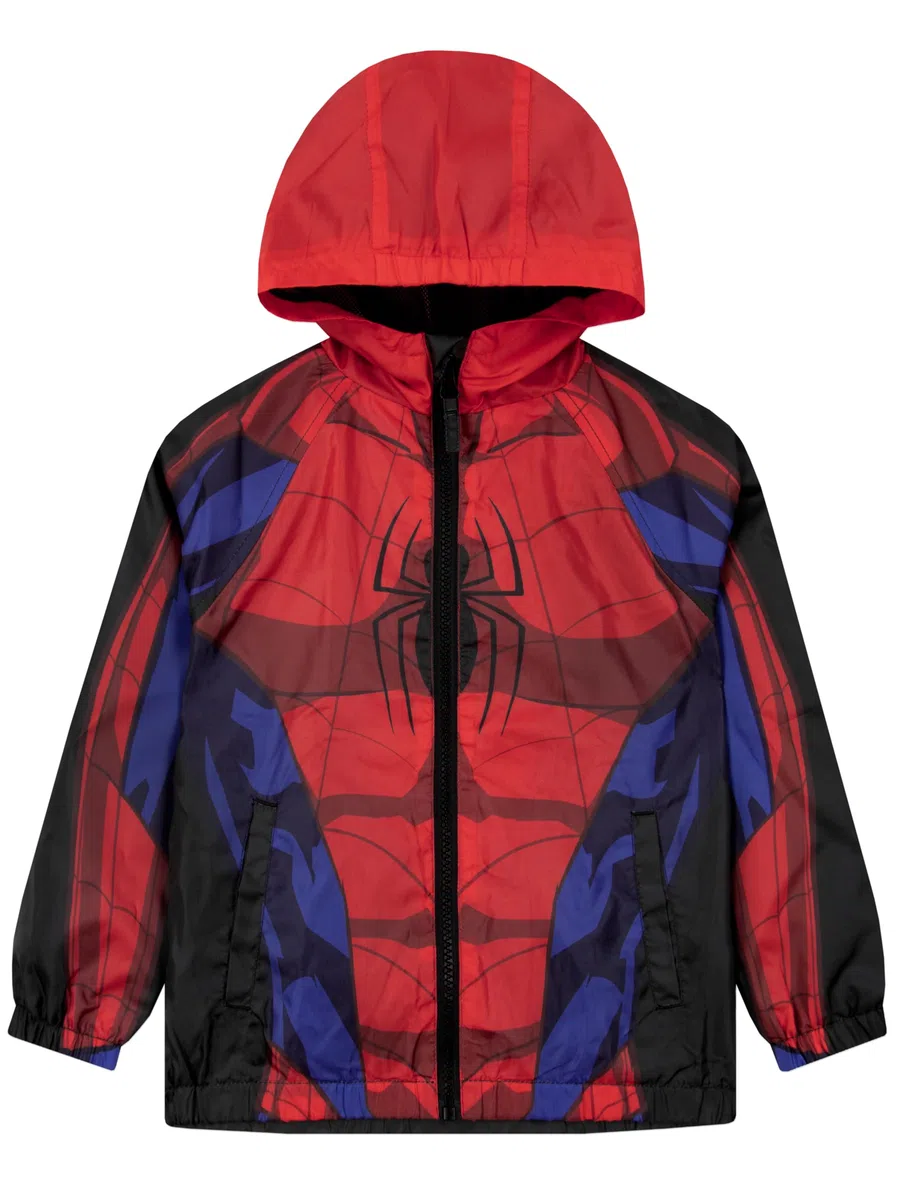 Marvel Spiderman Veste, Imperméable Enfant Super-Héros, Manteau De Pluie Garçon Spiderman, Veste Garçon Déperlante