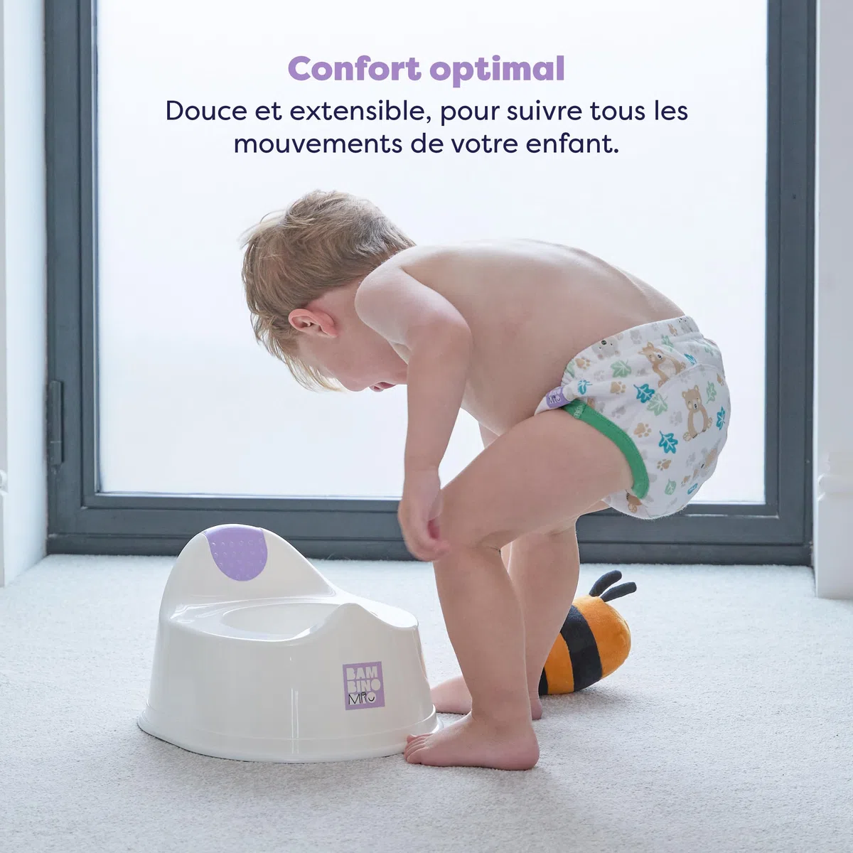 Bambino Mio MEILLEURES Lot de 3 Culotte Apprentissage propreté (OURS MIGNON / 2 à 3 ans) Fille Garcon, Coton rembourrées pour bébé Propreté Enfant Doux Lavable