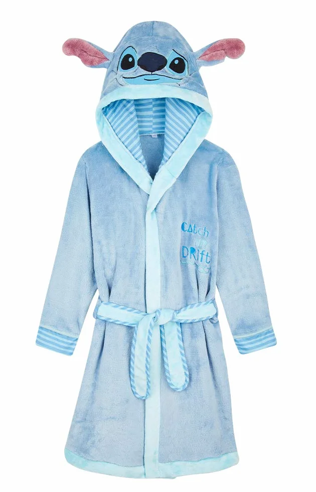 Disney Robe De Chambre Enfant Stitch, Peignoir En Polaire Douce, Idée De Cadeau Original Pour Garçon ou Fille