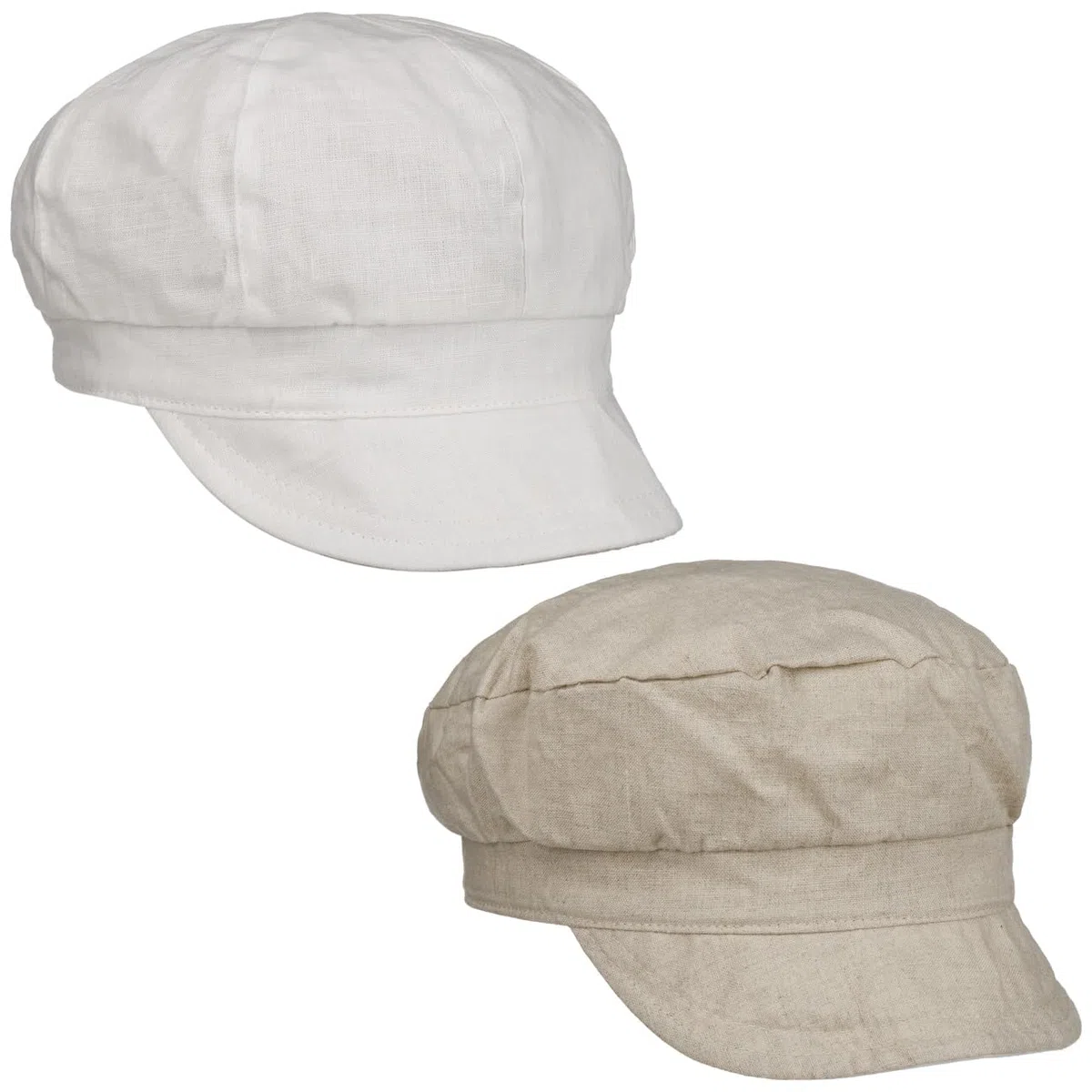 Lipodo Casquette Gavroche Reversible en Lin Bicolore Femme Printemps Ete