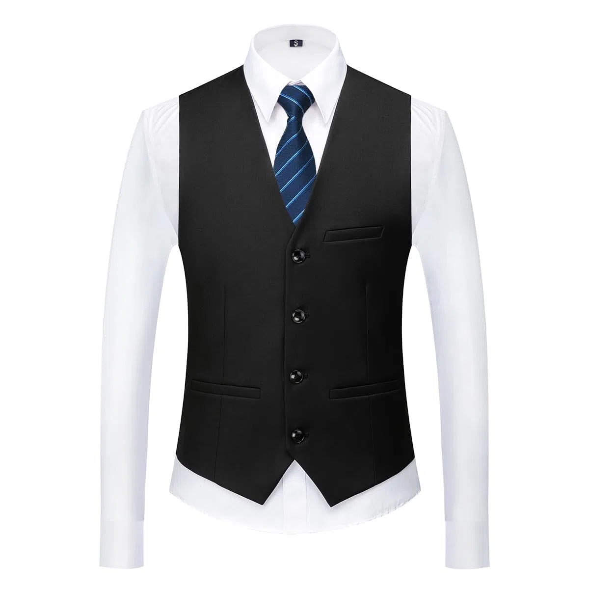 KUDORO Costume Homme 3 Pièces pour Mariage Business Slim Fit Smoking à Deux Boutons Blazer Veste et Pantalon Gilet avec Cravate