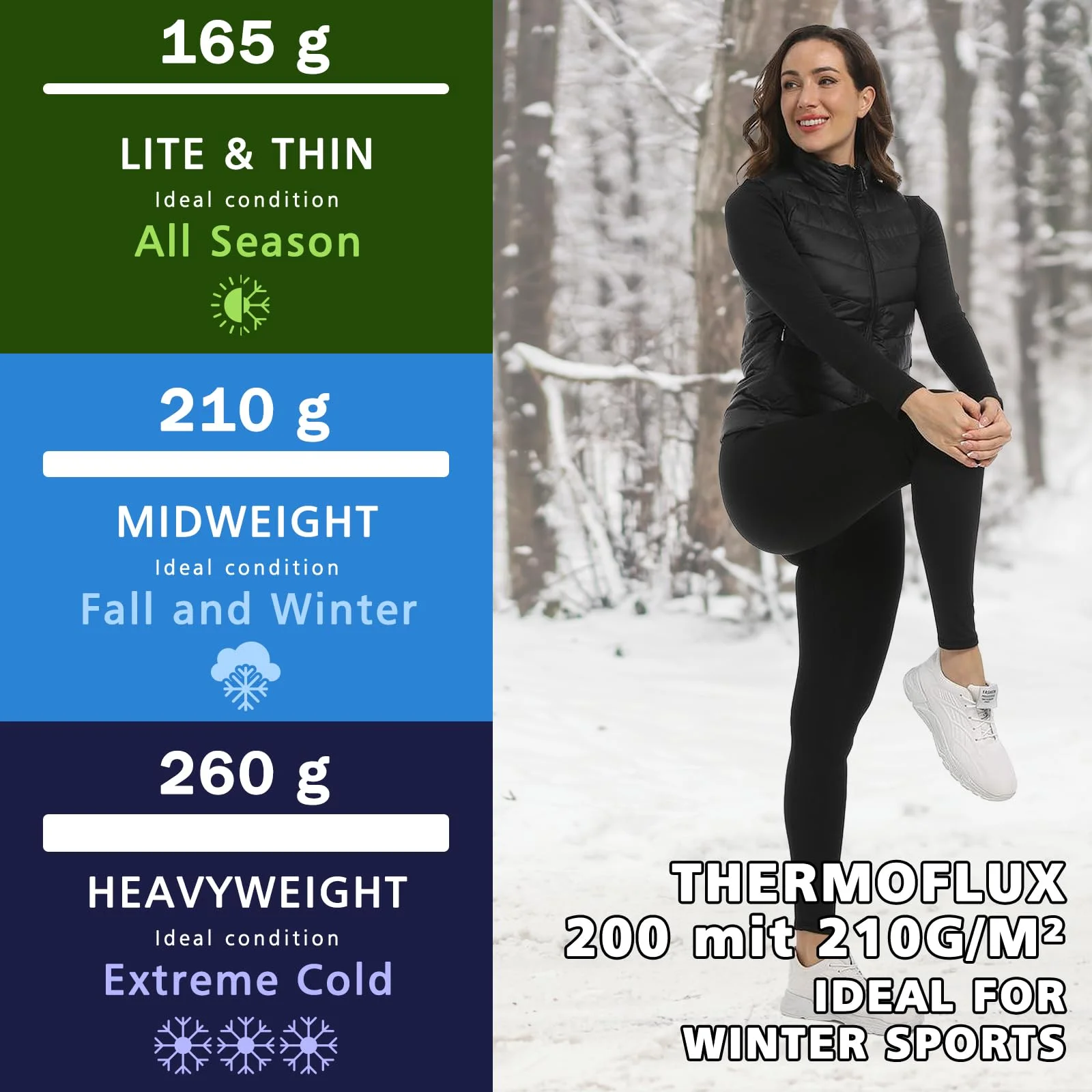 sous Vetement Thermique Femme, Ensemble de sous-Vêtement Ski Grand Froid - Femme à Manches Longues Couche de Base Haut et Pantalon Chaud Leggings Automne Hiver pour Ski