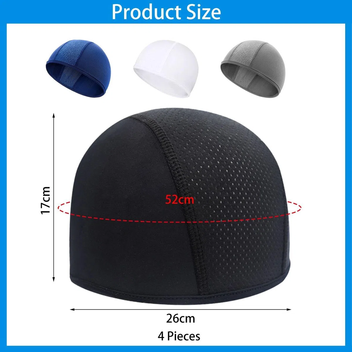 Pack De 4 Petits Chapeaux, Chapeaux De Cyclisme, Casques De Vélo pour Femmes, Foulards De Moto, Chapeaux De Cyclisme Foulard, Couvre-Chef De Sport