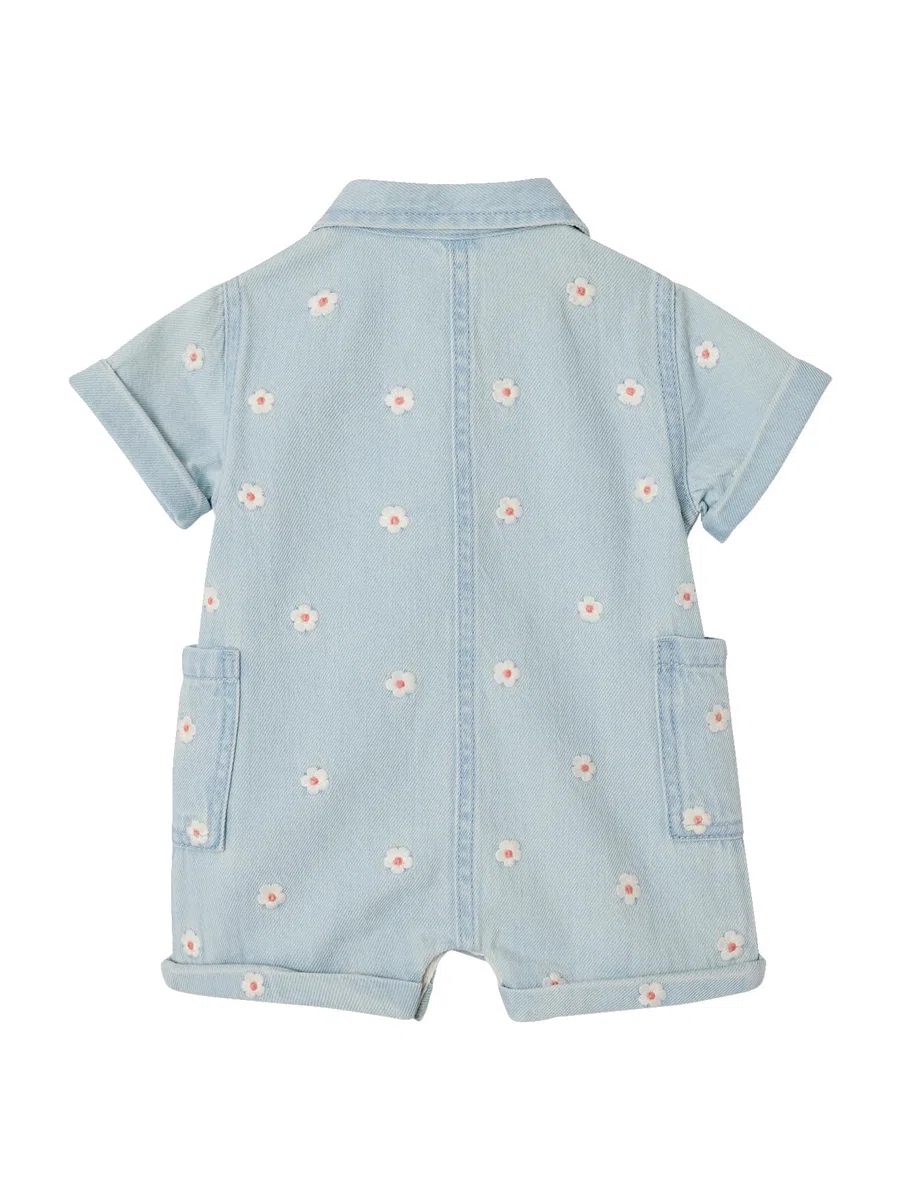 VERTBAUDET Combishort bébé fille denim