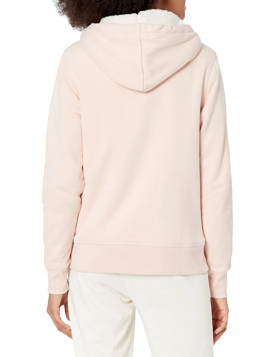 Amazon Essentials Veste à capuche zippée, doublée en polaire Sherpa Femme
