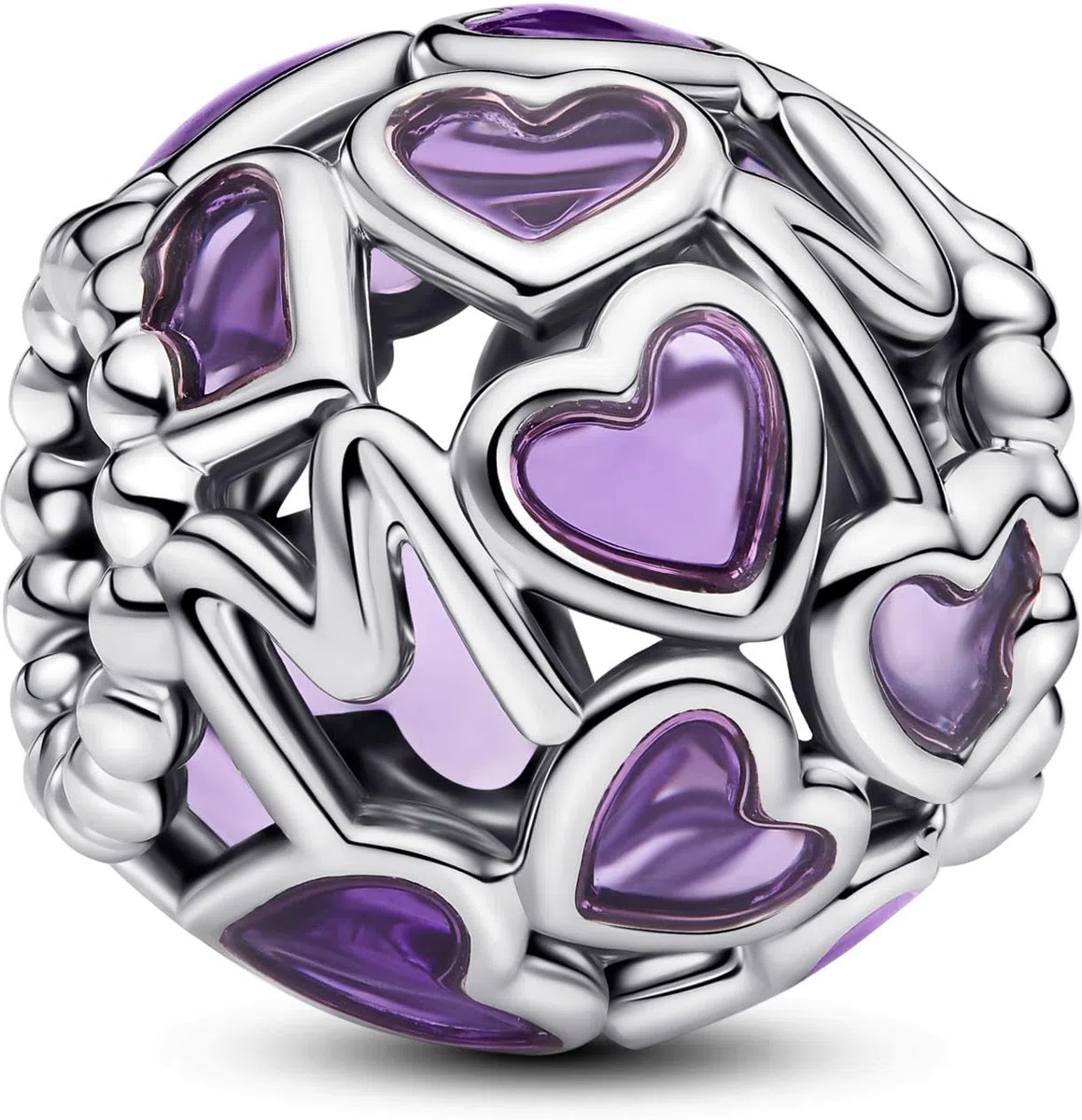 Pandora Moments 793772C01 Breloque en Forme de cœur Ouvert en Argent Sterling Compatible avec Les Bracelets Moments, 11,4x11,4x10,8 mm, Argent Sterling, Pas de gemme