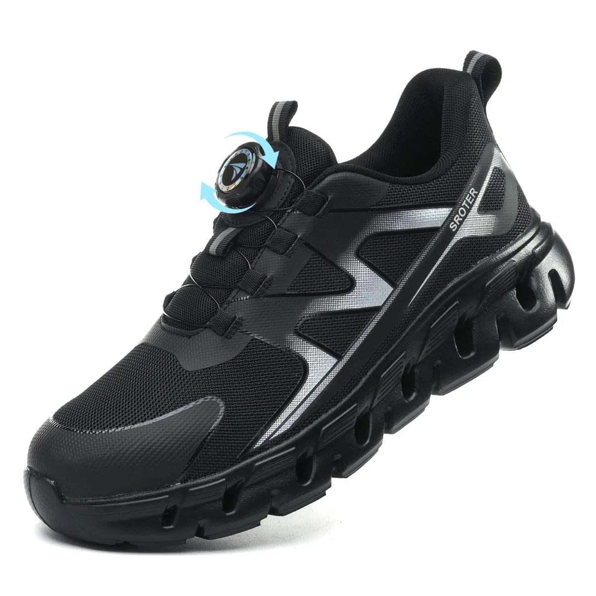 AEKYIWL Chaussures de Sécurité Hommes Femmes Légère Respirantes Basket de Securite Confortable Antidérapante Chaussures de Travail Lacet à Bouton Pivotant