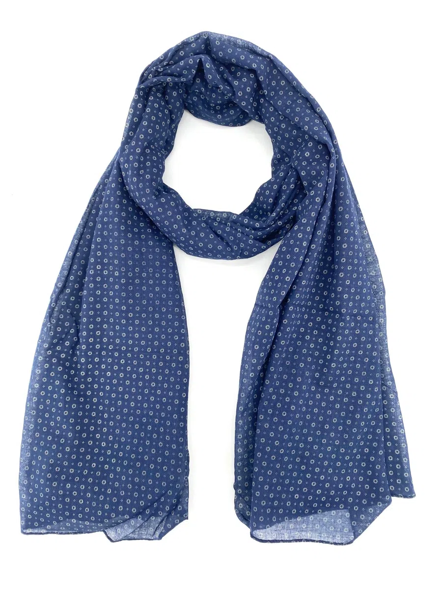 Générique Foulard Homme,Chèche Homme en Coton, Bleu Marine, Écharpe Légère, Foulard Homme