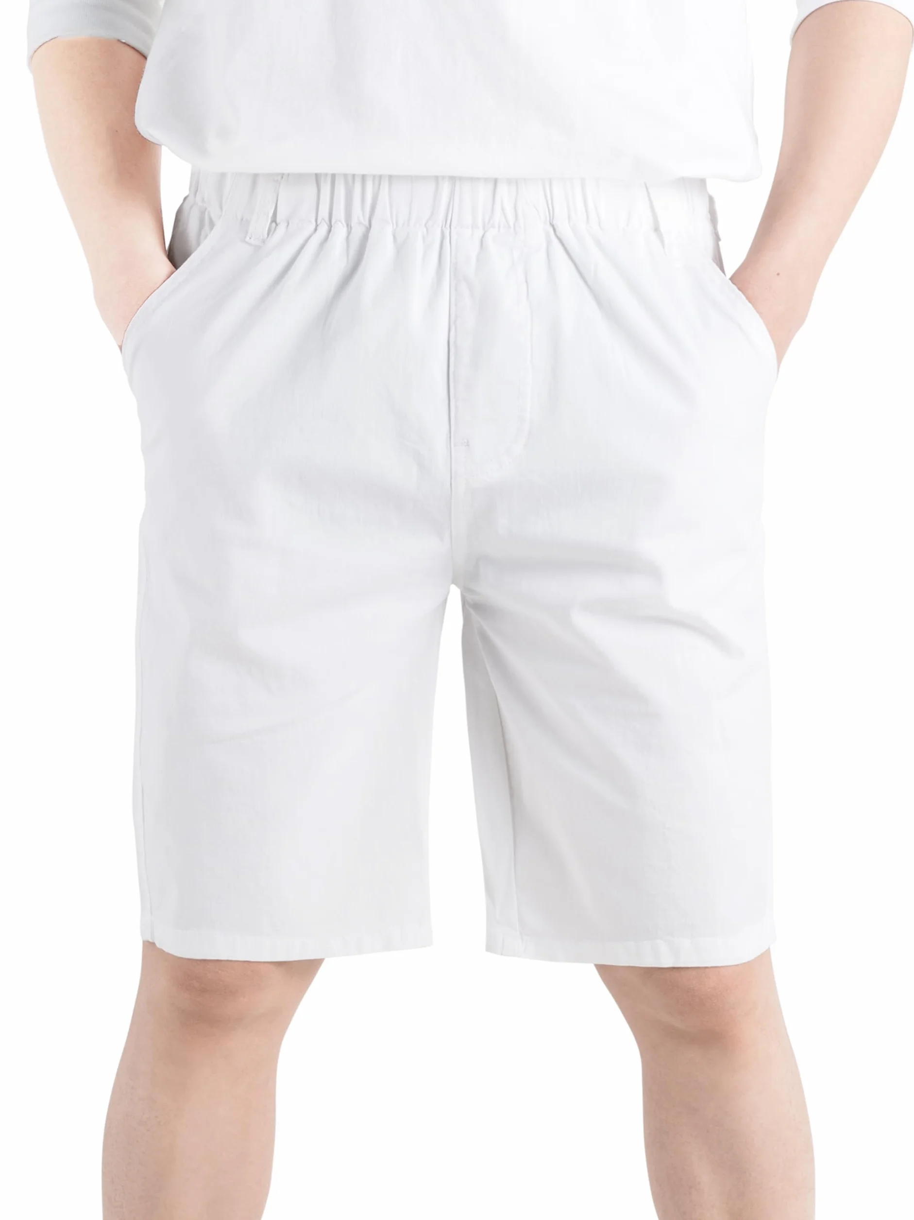 CAMLAKEE Chino Shorts Garçons Enfants Pantalon d'été Respirant uni avec Taille élastiquée