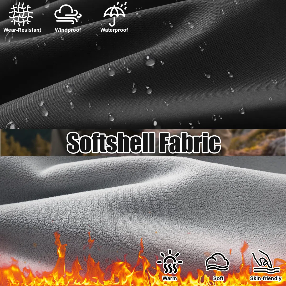 Pantalon Randonnée Softshell Garcon Fille, Thermique Imperméable Coupe-Vent Pantalons de Montagne, Doublé Polaire Ceinture élastiquée Pantalon Automne Hiver pour Enfant Junior 6-14 Ans
