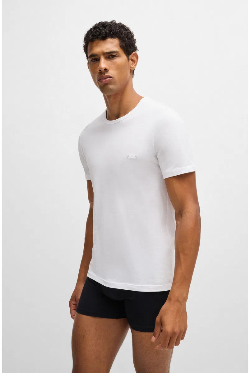 Boss 3-Pack Crew Neck Cotton Jersey T-Shirts T-Shirt Homme (Lot de 3)