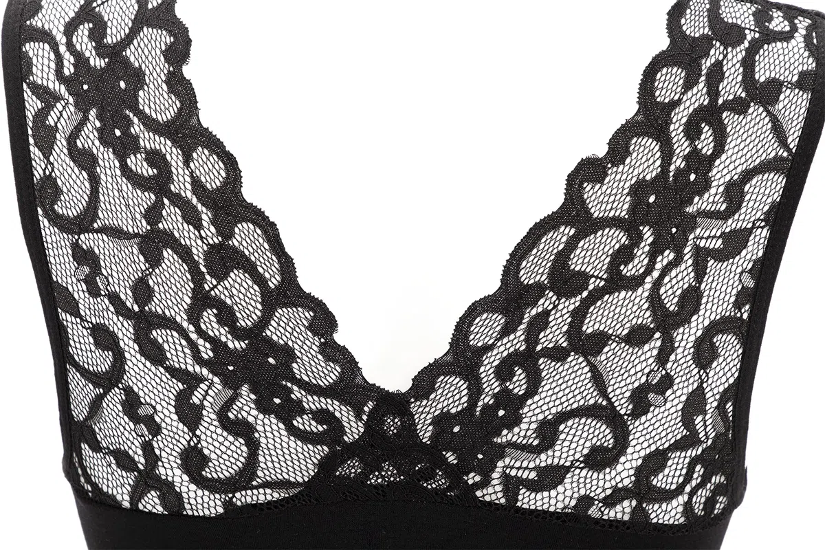 UnsichtBra Lot de 3 bustiers, avec dentelle fine, soutien-gorge pour femme, sans armatures, doux, brassière d'allaitement pour dormir