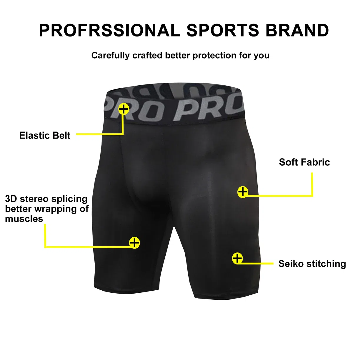 Lot de 3 Shorts de Compression Homme Haute Performance - Respirant, Séchage Rapide, Confort Anti-Frottement pour Running, Vélo, Gym