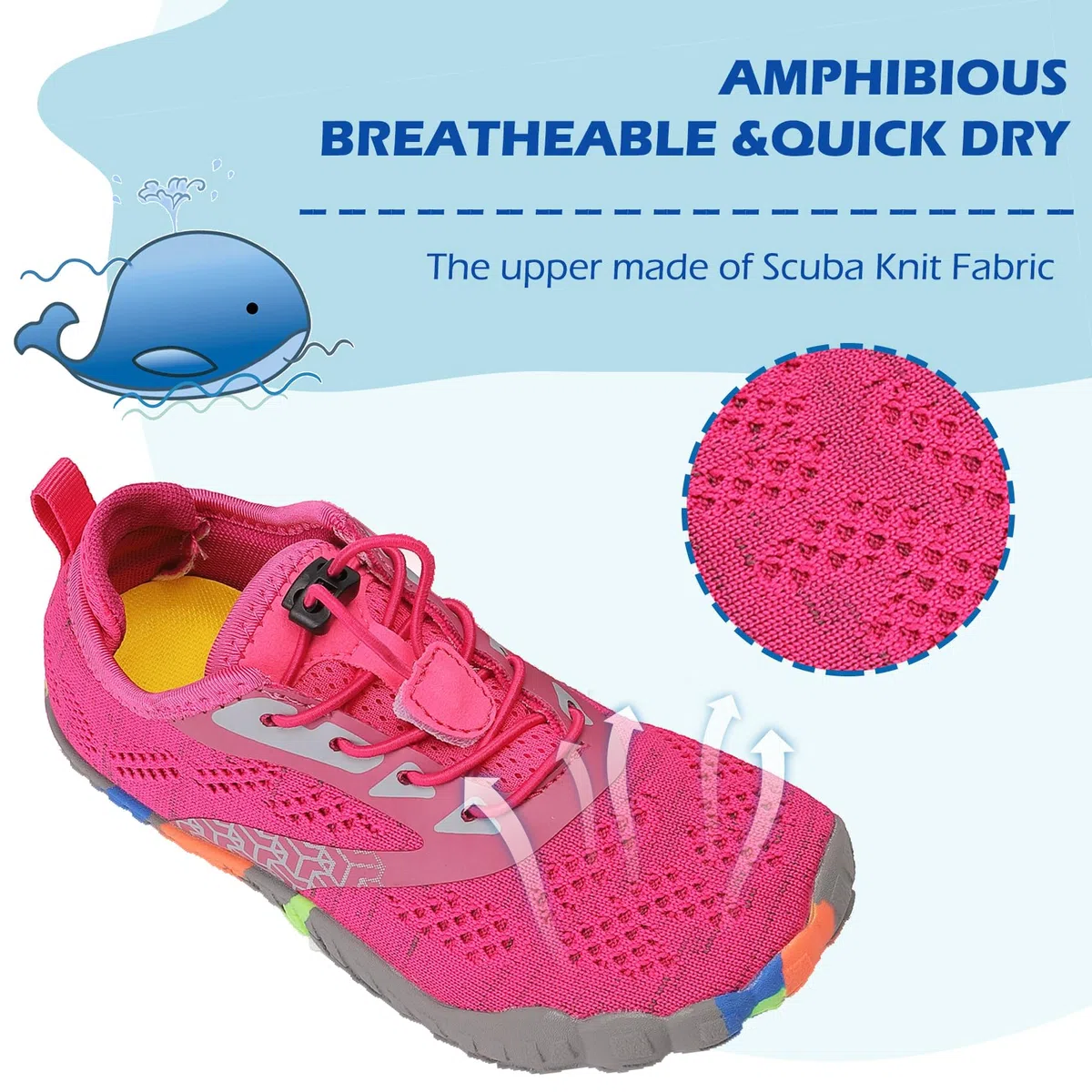 DimaiGlobal Chaussures de Trail Running Enfants Chaussures d'eau pour Plage et Sport Garçons Filles Séchage Rapide Antidérapant et Respirantes Chaussures Pieds Nus