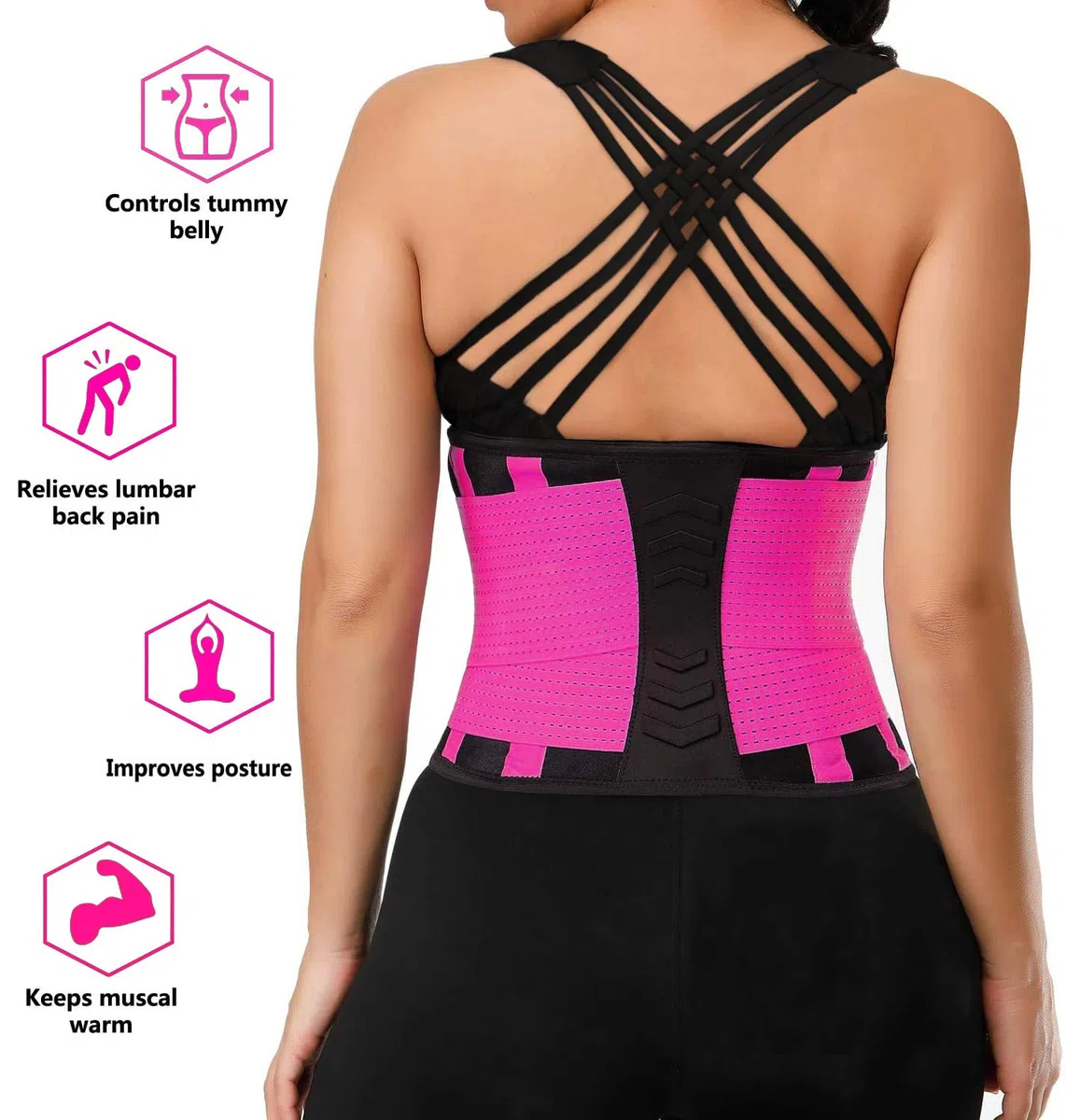 YIANNA Ceinture de Sudation Femme et Homme Abdominale Gaine Amincissante Ventre Plat Waist Trainer Sport