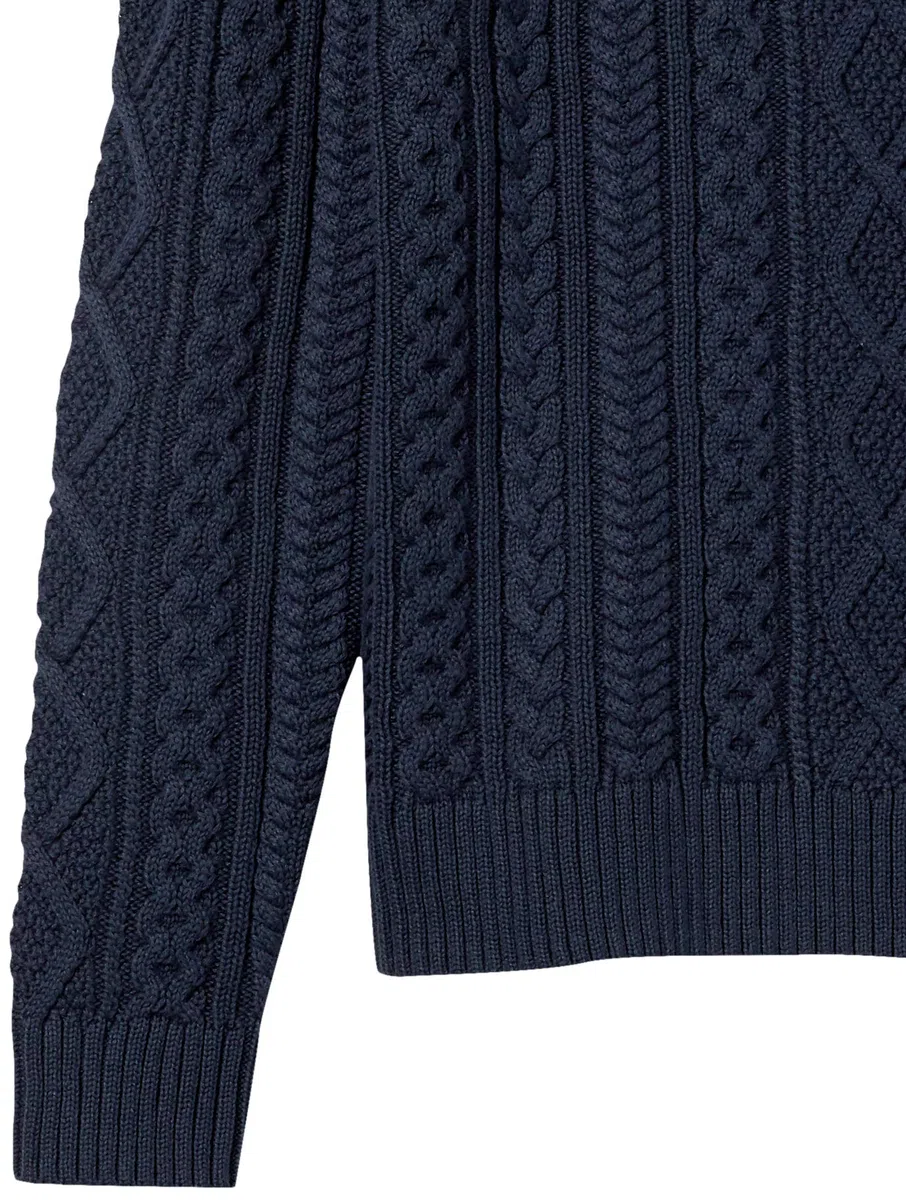 Amazon Essentials Homme Pull Ras-du-Cou Torsadé, Type Côtes Anglaises, à Manches Longues, 100% Coton