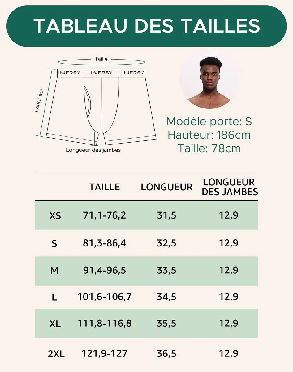 INNERSY Calecon Homme Coton Stretch Boxer avec Ouverture sous-vetêments Confortables Lot de 4