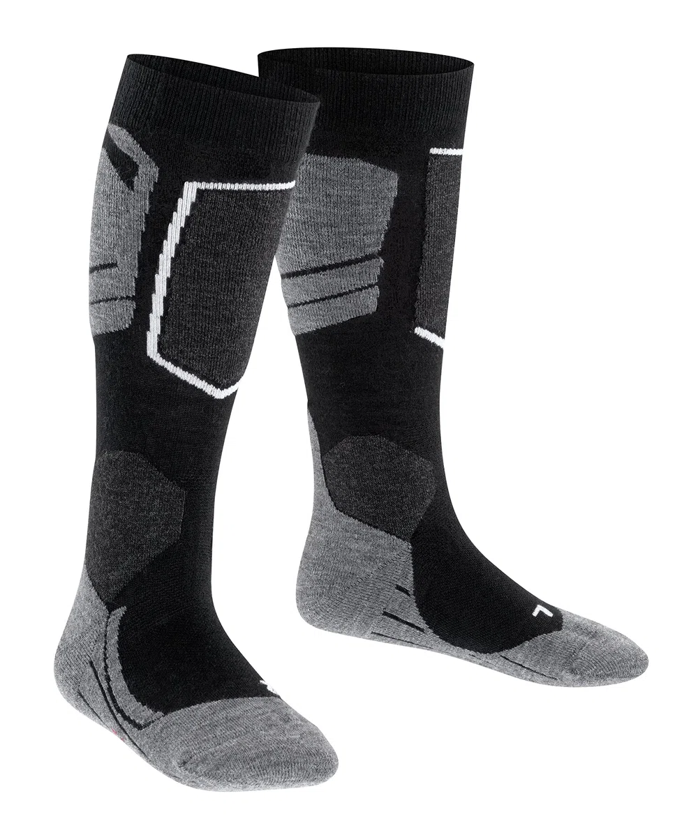 FALKE mixte enfant SK4 chaussettes de ski rembourrage léger anti-ampoule fines respirantes séchage rapide régulation climatique anti-odeur laine fil fonctionnel 1 paire