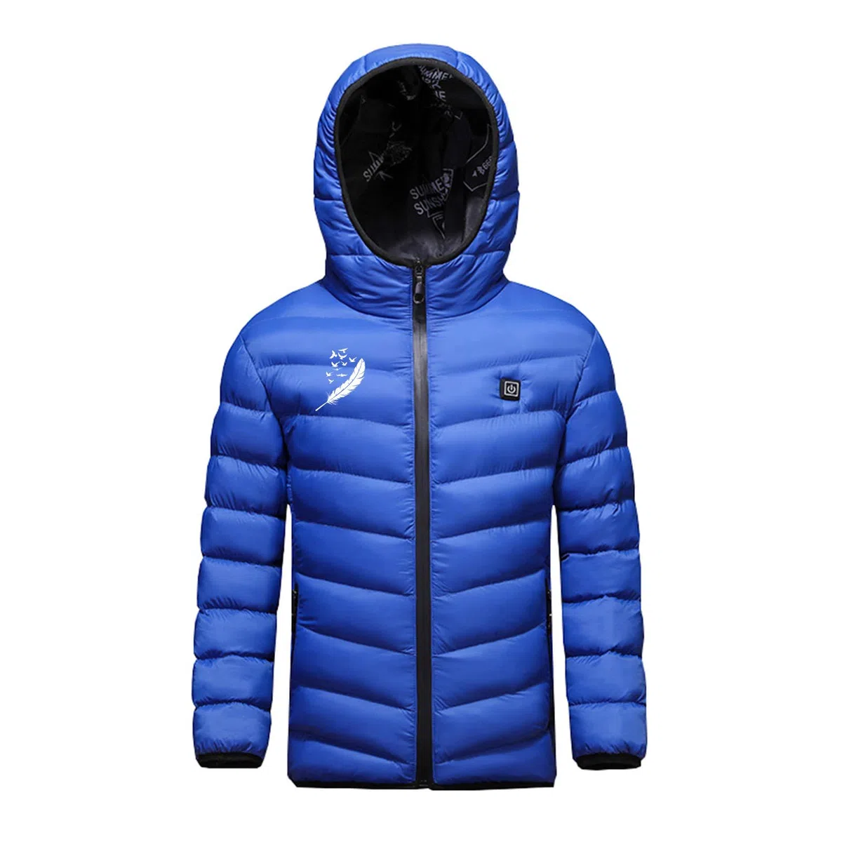 Générique Veste Chauffante Plein Air Léger Avec 3 Zones de Chauffage Manteau Chauffantes intelligent chauffé Enfant Imperméable Doudoune Chauffante lavable en machine Avec Poche De Chauffage