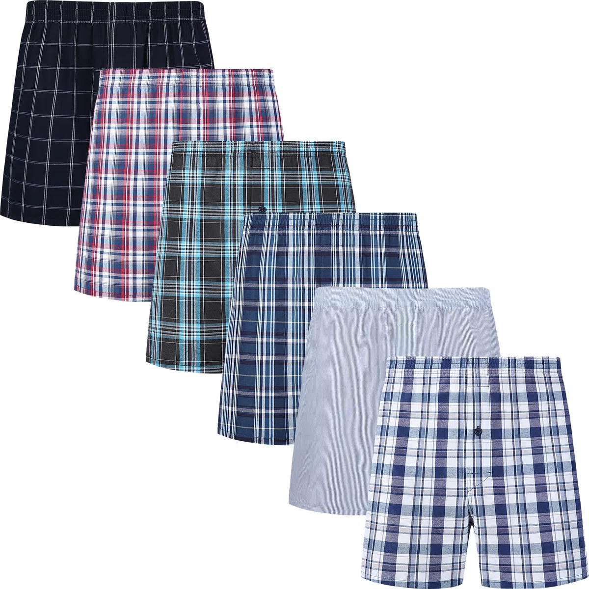 JupiterSecret Lot Caleçon Homme Américain Boxer Homme Coton Doux Calecon Homme Confortable Taille Élastique, 6 ou 10 Pièces