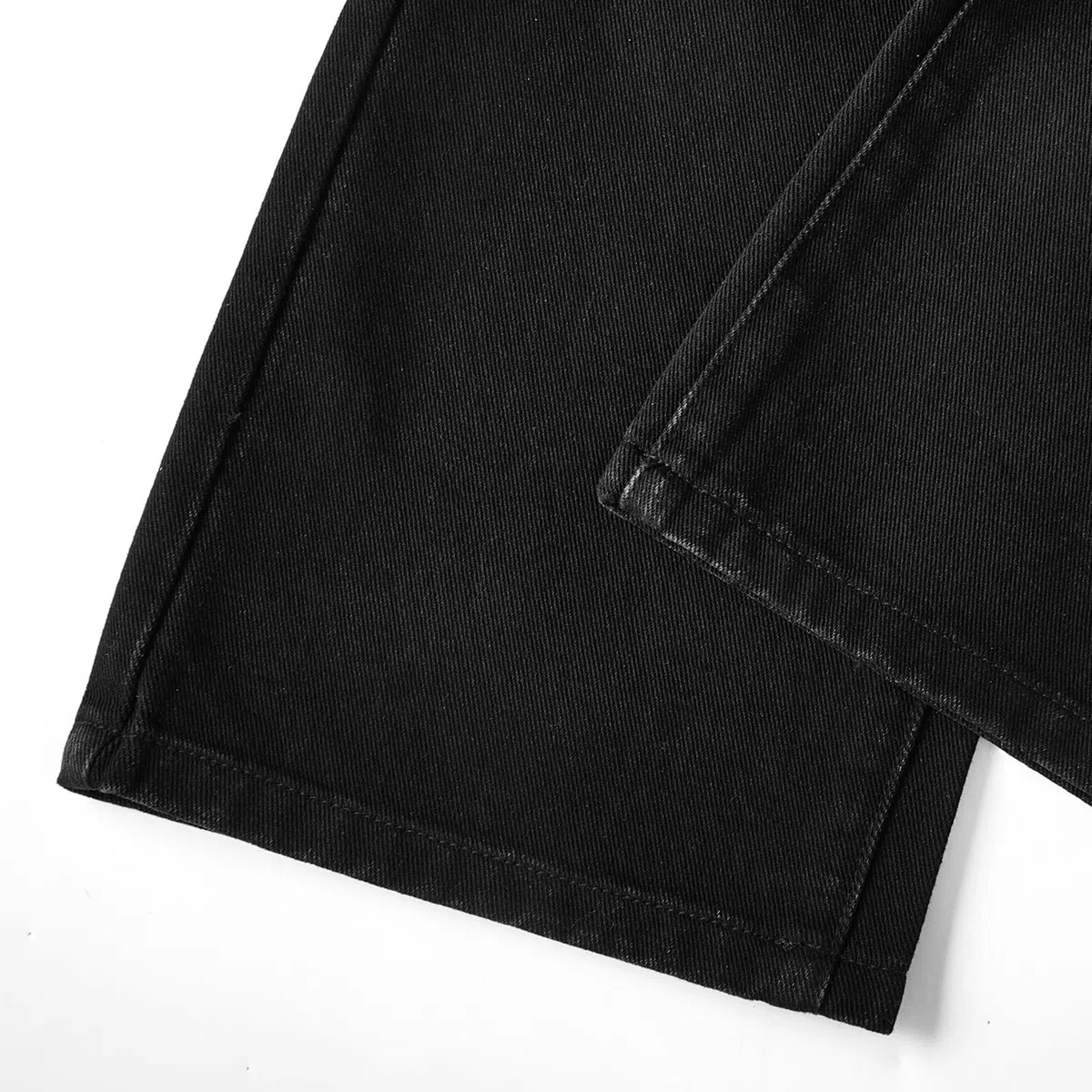 Jean baggy pour adolescentes et filles - Jambe large - Pantalon en jean mignon taille haute tendance vintage Y2K Hip Hop Streetwear taille élastique jambe droite