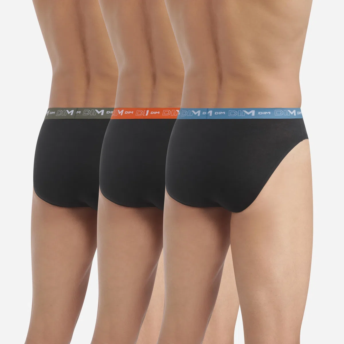 DIM Slip Homme Lot de 3 | Coton Stretch Confort | Maintien Optimal | sans Étiquette
