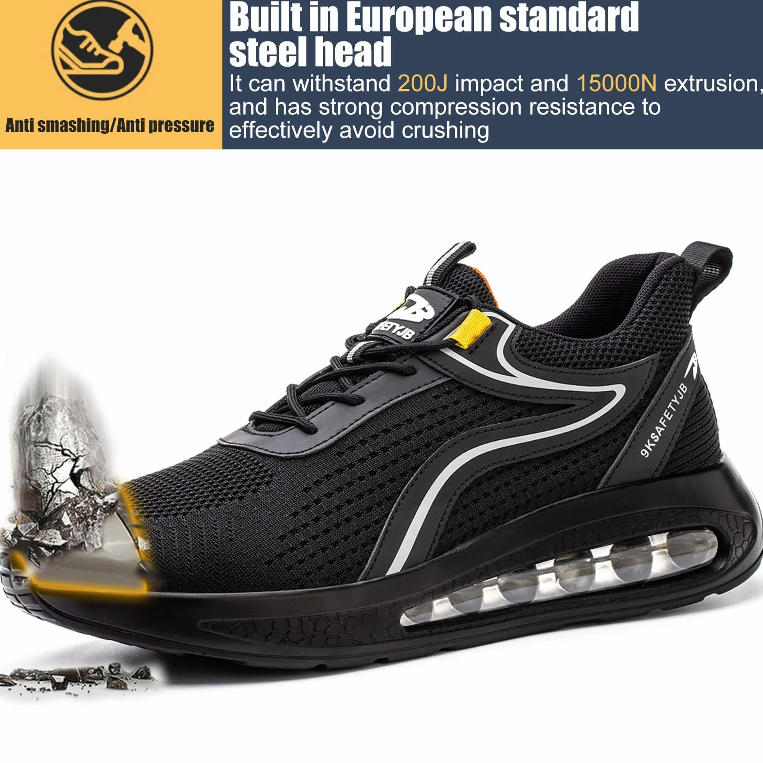Chaussures de Sécurité Homme Femme Antidérapant et Legere Chaussure de Travail