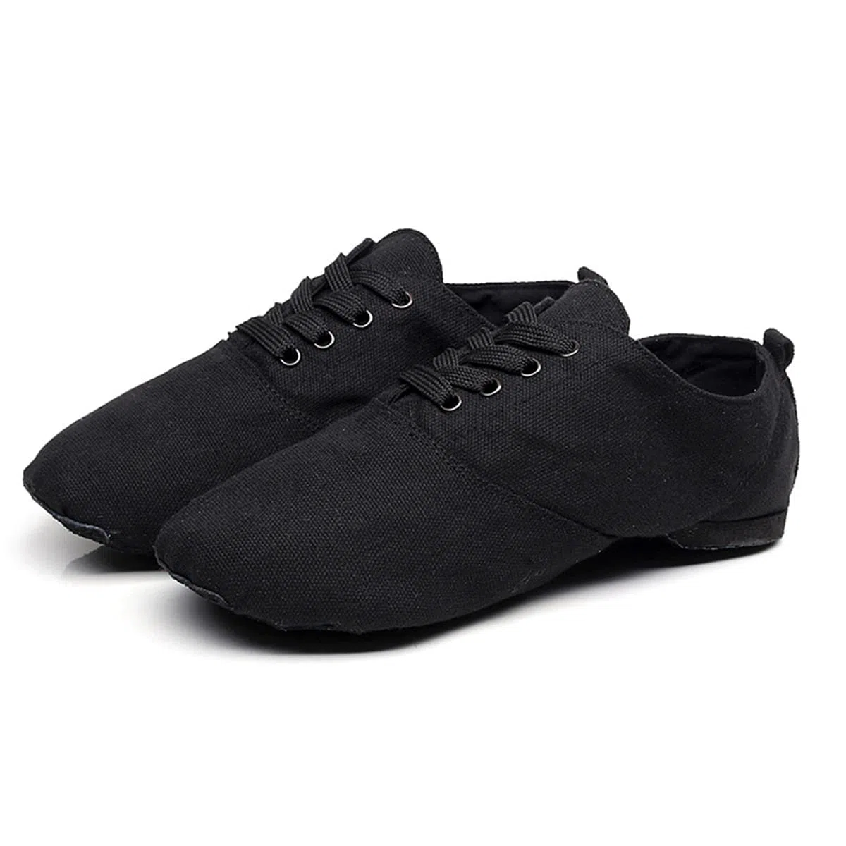 Chaussure de Ballet Toile, Chaussures de Jazz Femme à Lacets Baskets de Danse Fille Semelles Divisées Moderne Dance Chaussures