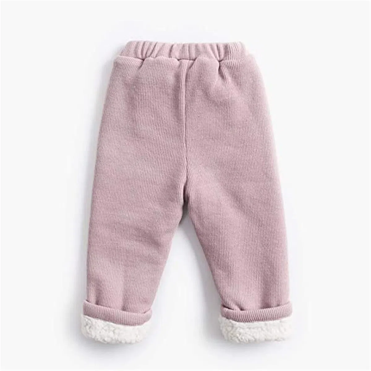 Petit bébé fille garçon hiver chaud taille haute pantalon de jogging enfant en bas âge coton cordon pantalon doublé polaire velours côtelé pantalon
