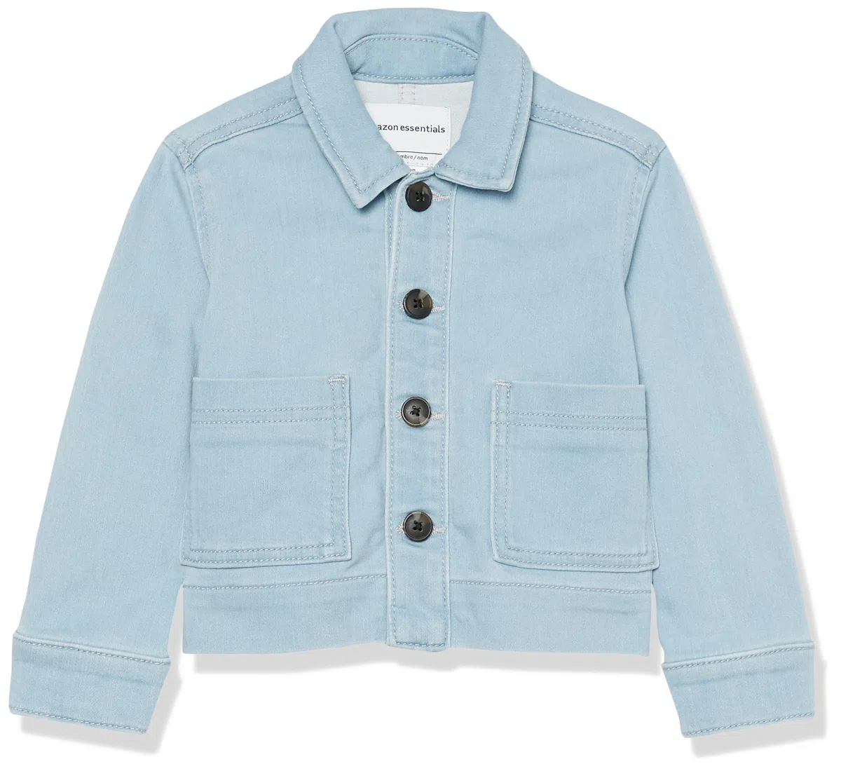 Amazon Essentials Veste de Travail en Jean à Coupe décontractée Mixte Enfante