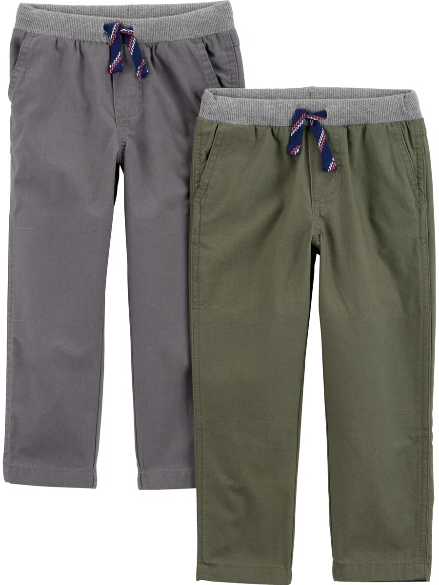 Simple Joys by Carter's P48g010 - Slip - 2-Pack Pull on Pant - Bébé garçon