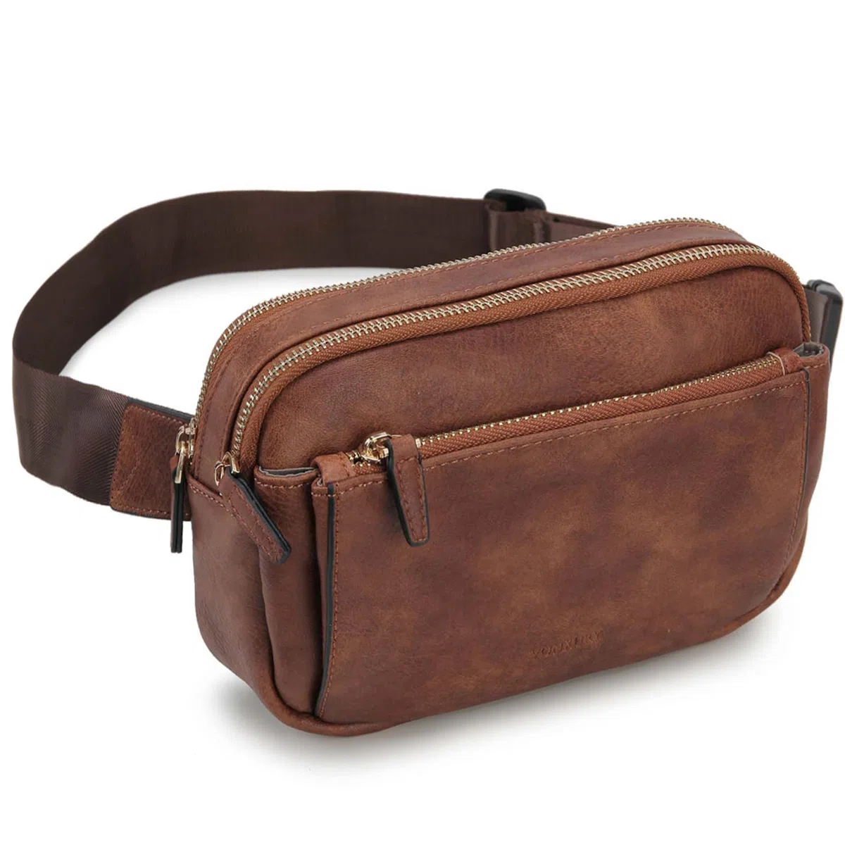 VX VONXURY Sac Banane Chic pour Femme Homme, Cuir PU Sac Ceinture Sacoche Banane Fanny Pack, Sac Banane Léger à Bandoulière avec Sangle Réglable pour la Course à Pied en Plein Air, la Randonnée