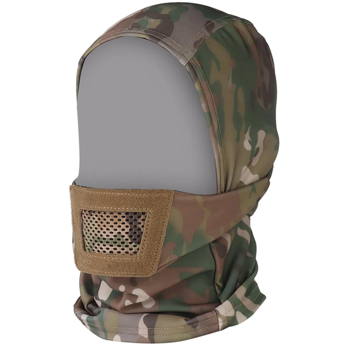 Protection du Visage Airsoft, Accessoires de Casque Airsoft, Couvre-Cou avec protège-Dents Respirant, Masque combiné avec Masque de Casque pour Accessoires cinéma et Jeux