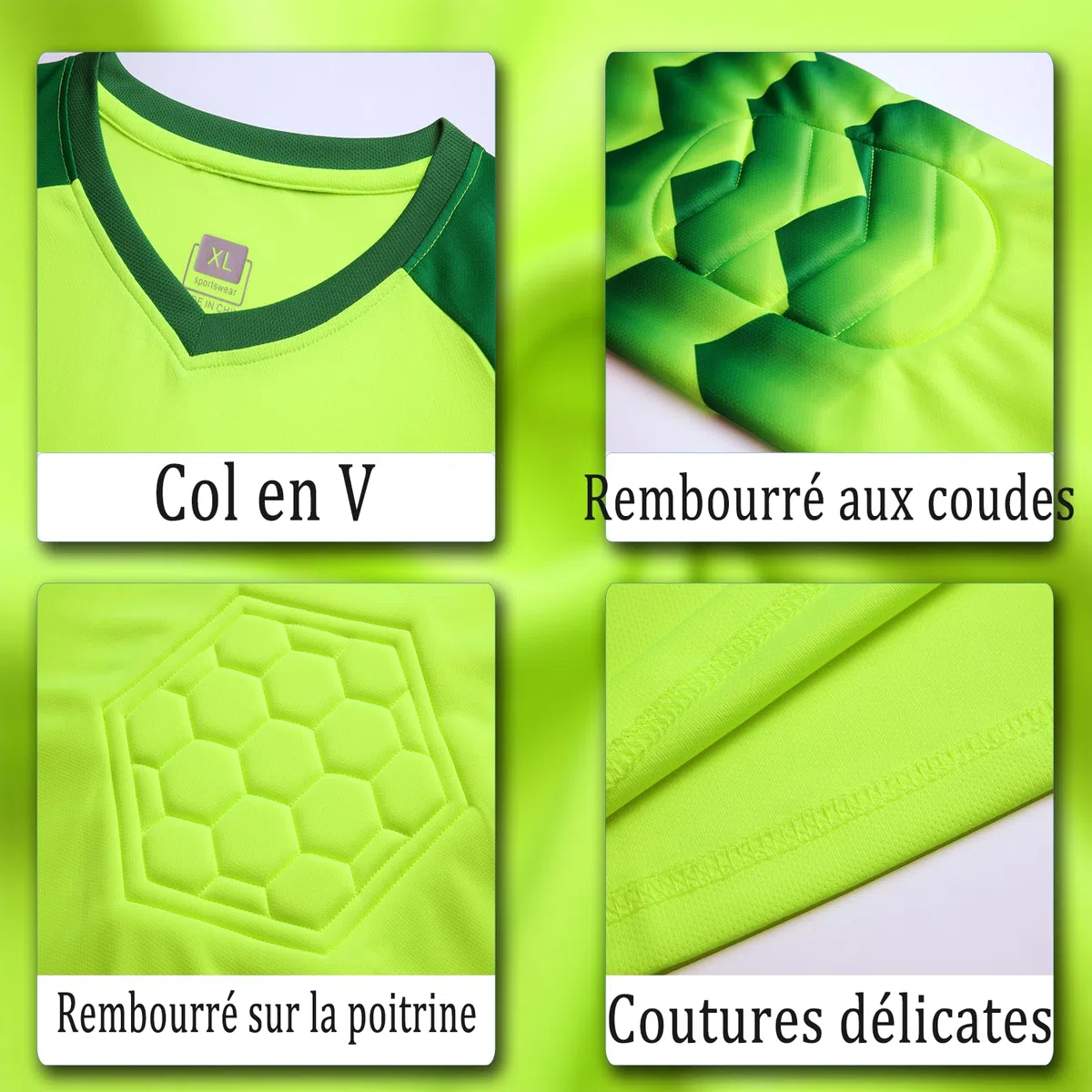 Gardien Foot Enfant Garçon Adultes Maillot Gardien Personnalisé avec Votre Nom Numéro de Logo D'équipe