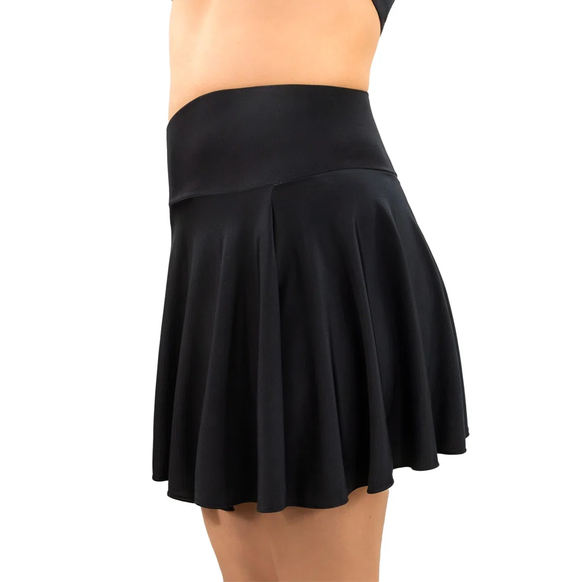 MYLILY Jupe de Bikini menstruelle Noire | Culotte menstruelle ado | Jupe de Bain Femme | Maillot de Bain menstruel ado | Bikini Fille ado| Réutilisable